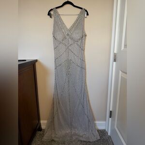 Boston Proper Silver Maxi Dress